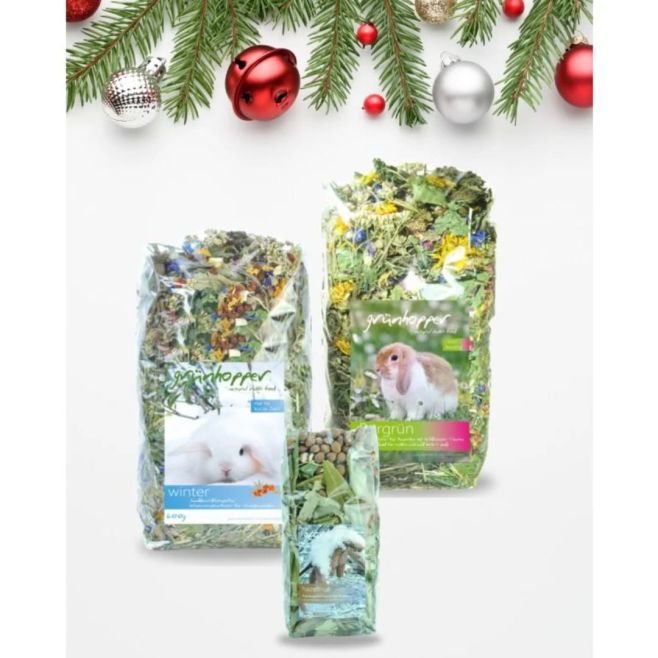 🎅✨ I králíci si zaslouží Vánoce! Dopřej svému ušákovi opravdovou radost s Vánočním balíčkem pro králíka od Zeleného ušáka...